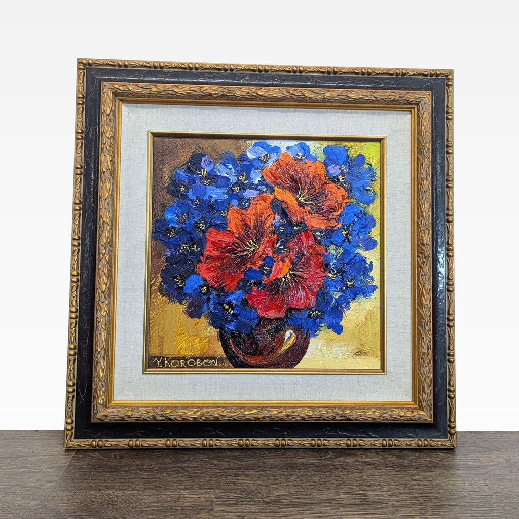 Yana Korobov Original Floral Painting in Ornate Frame  - Accepted Offer (23.61% discount)