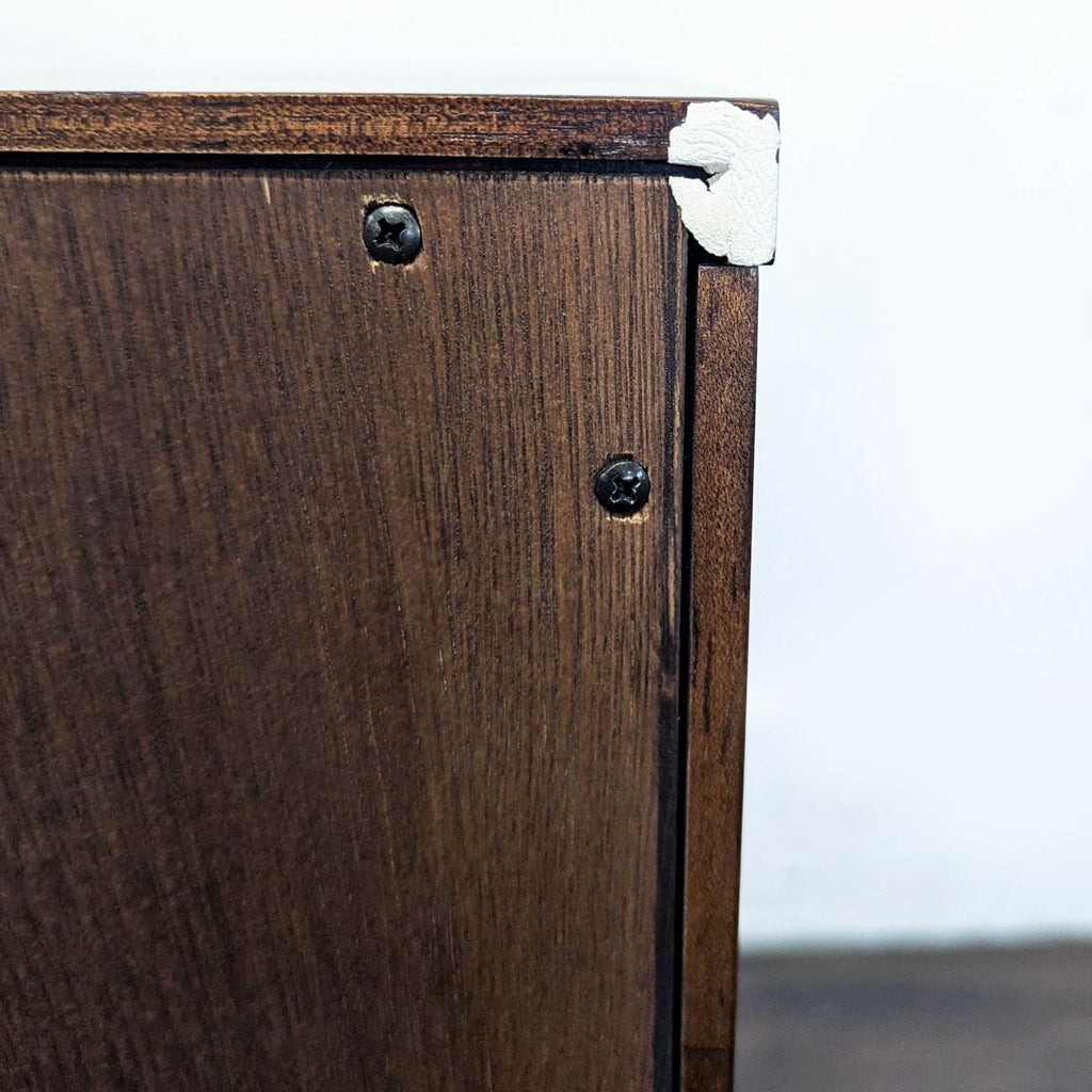 Mid-Century Modern Style 4-Drawer Wooden Dresser – Dark Brown Finish