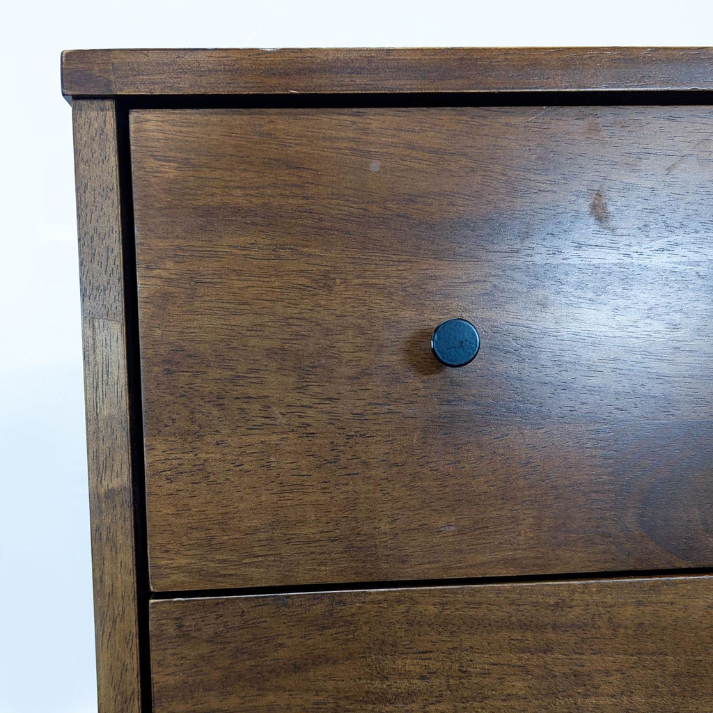 Mid-Century Modern Style 4-Drawer Wooden Dresser – Dark Brown Finish