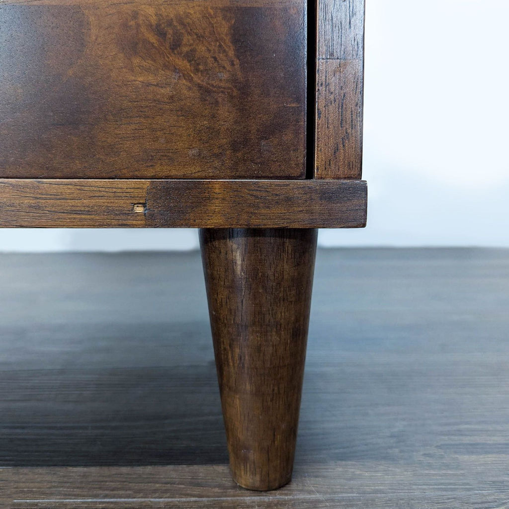 Mid-Century Modern Style 4-Drawer Wooden Dresser – Dark Brown Finish