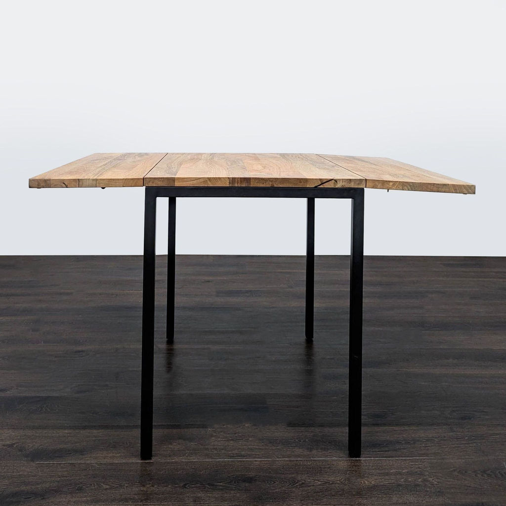 West Elm Modern Industrial 5-Piece Dining Set with Drop-Leaf Table