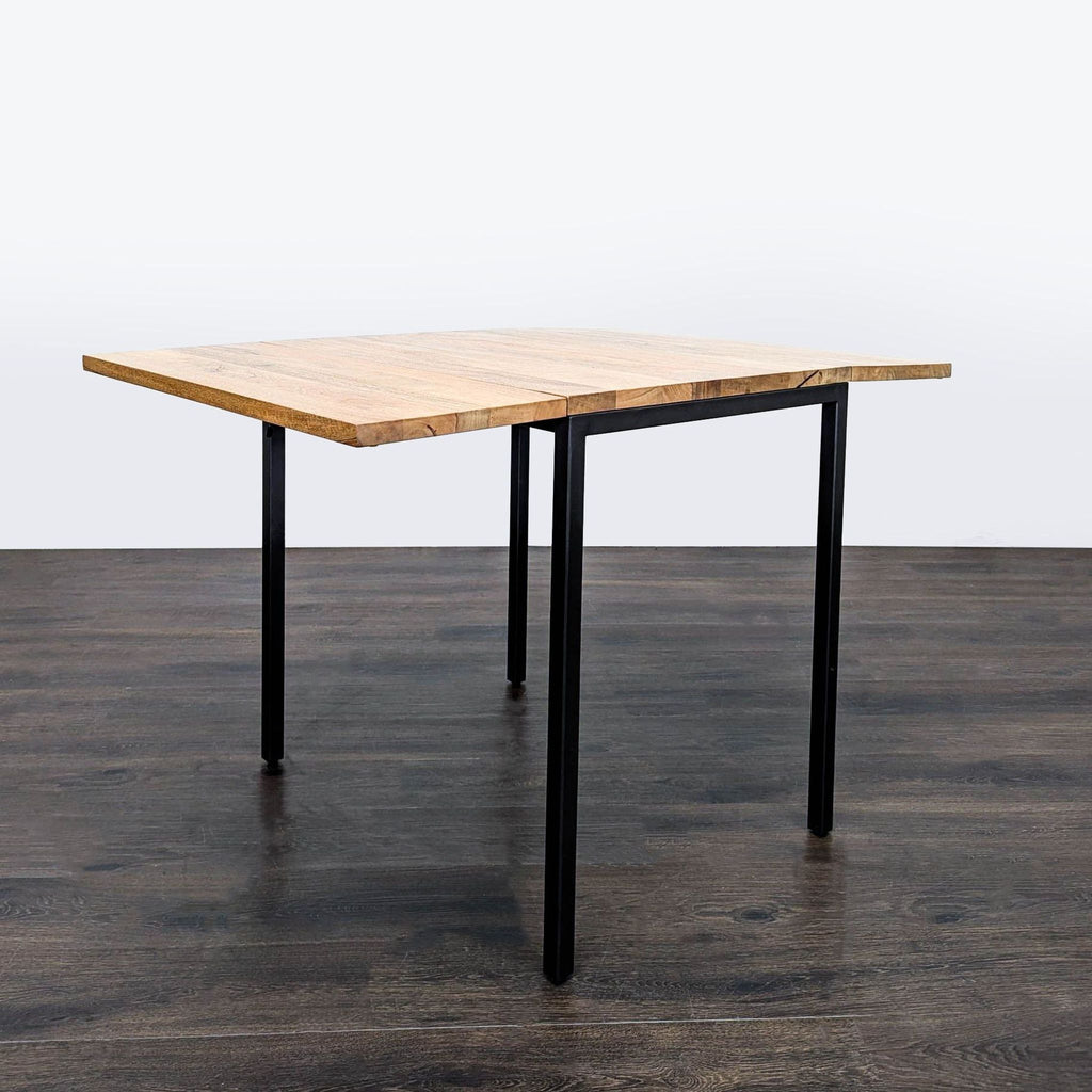 West Elm Modern Industrial 5-Piece Dining Set with Drop-Leaf Table