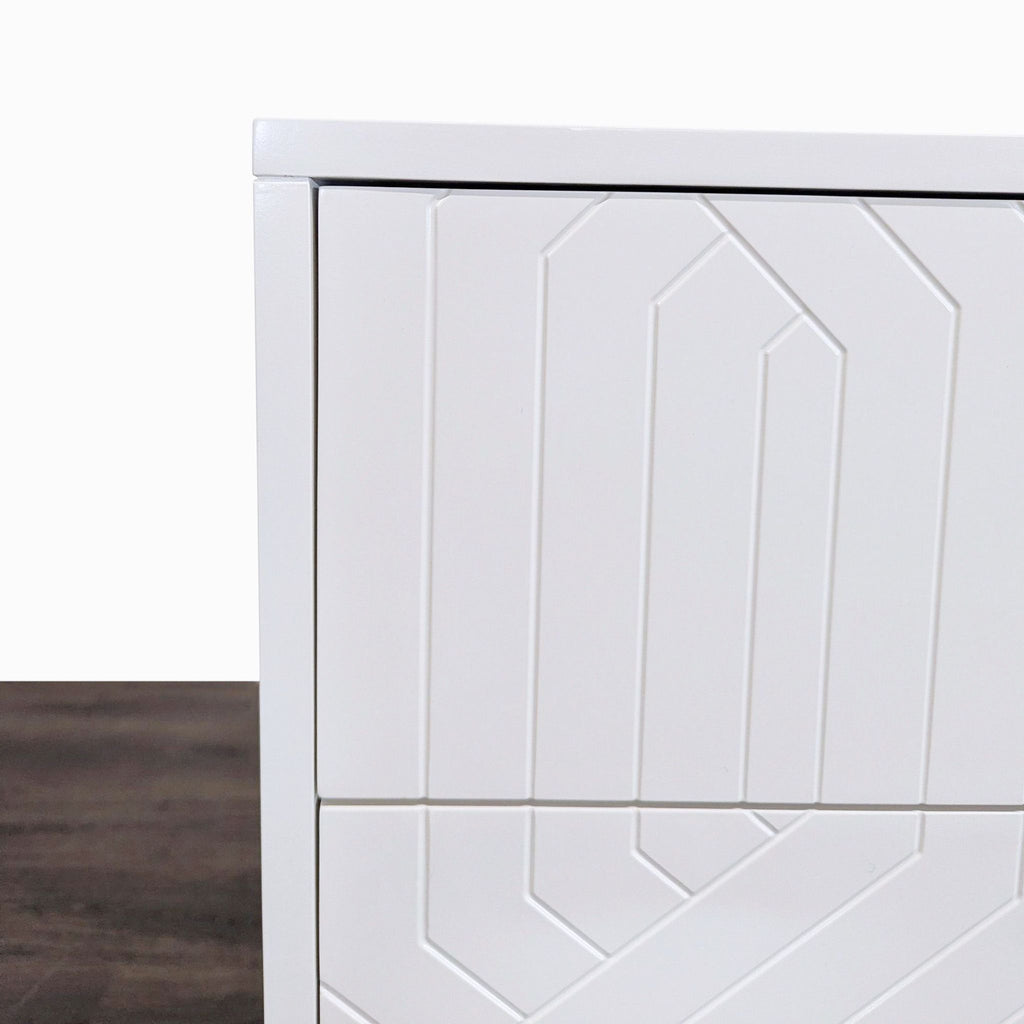 Pottery Barn Teen Jennings Modern White 6-Drawer Dresser with Brass Legs