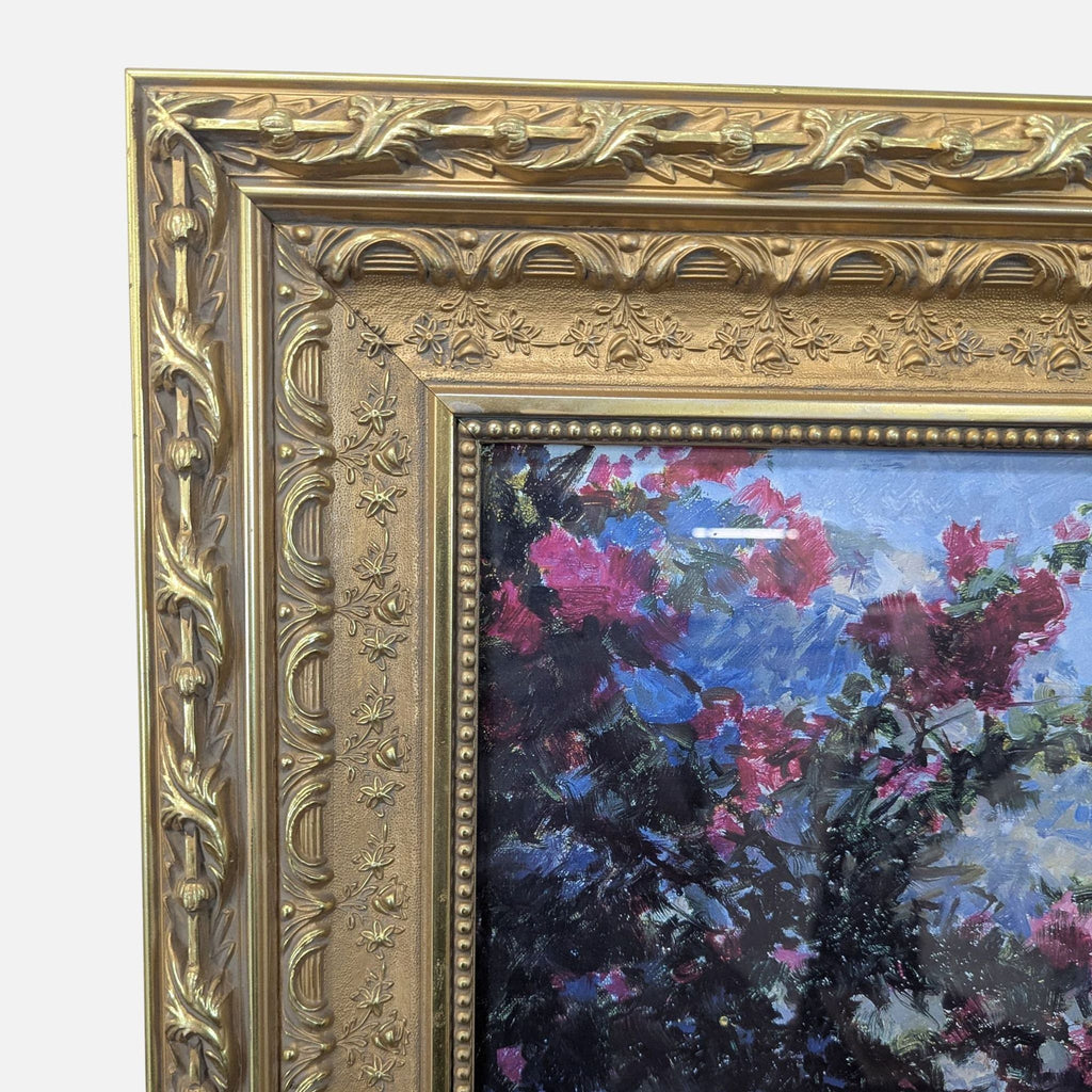 Curt Walters Print "Positano Amalfi Coast" with Ornate Gold Frame
