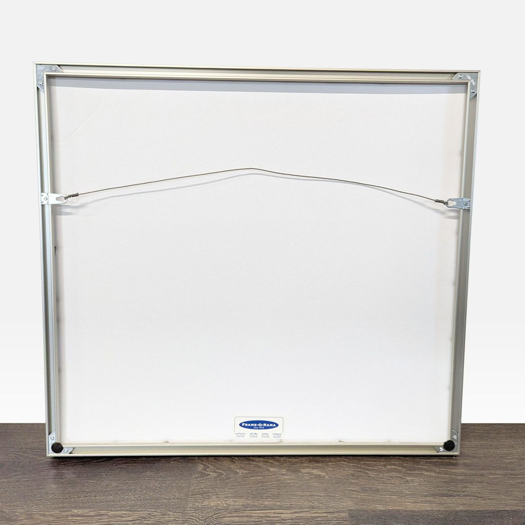 3. Back view of professionally framed artwork with metal frame and hanging wire, for Prints & Maps category.