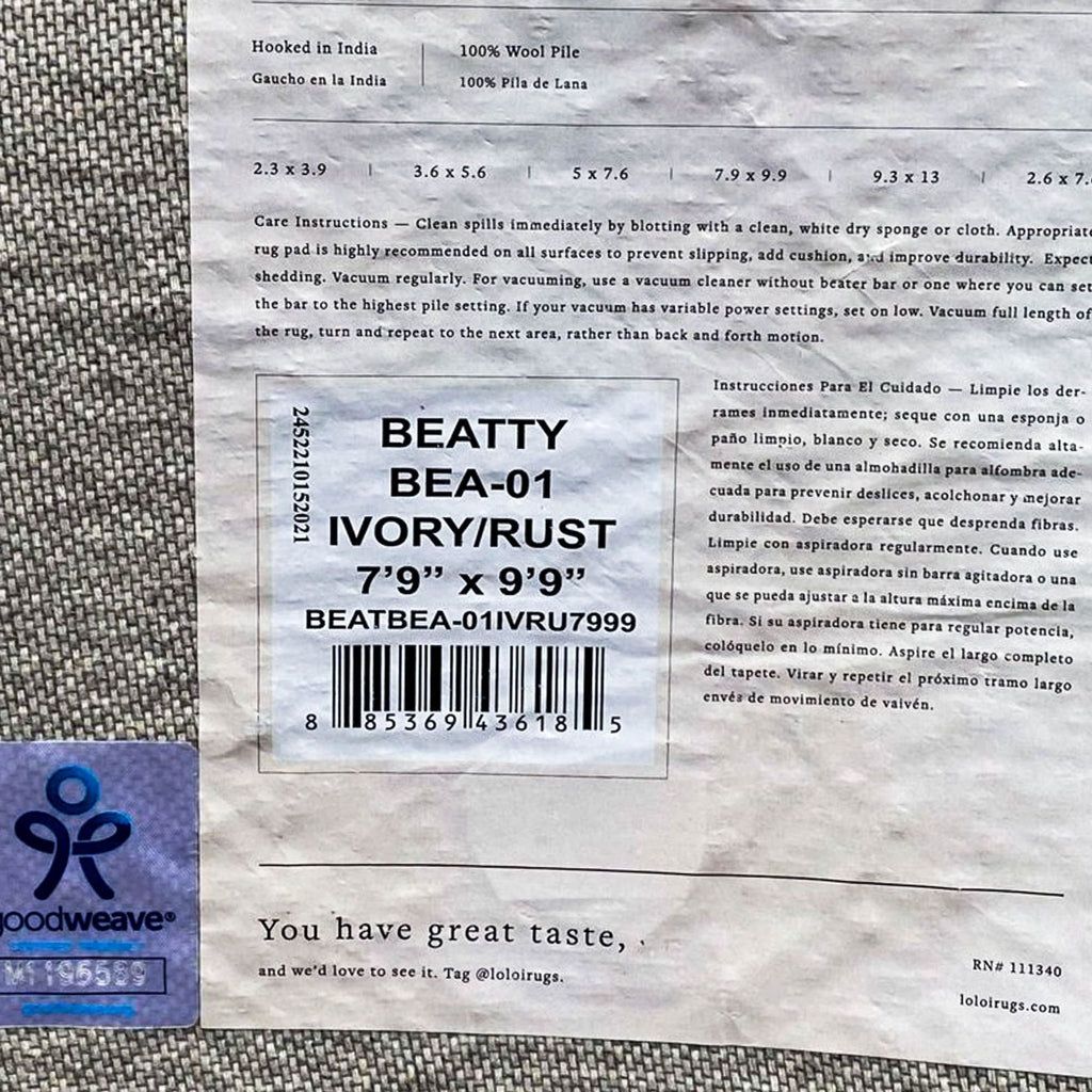 Loloi Beatty Wool Rug 7’9” x 9’9”