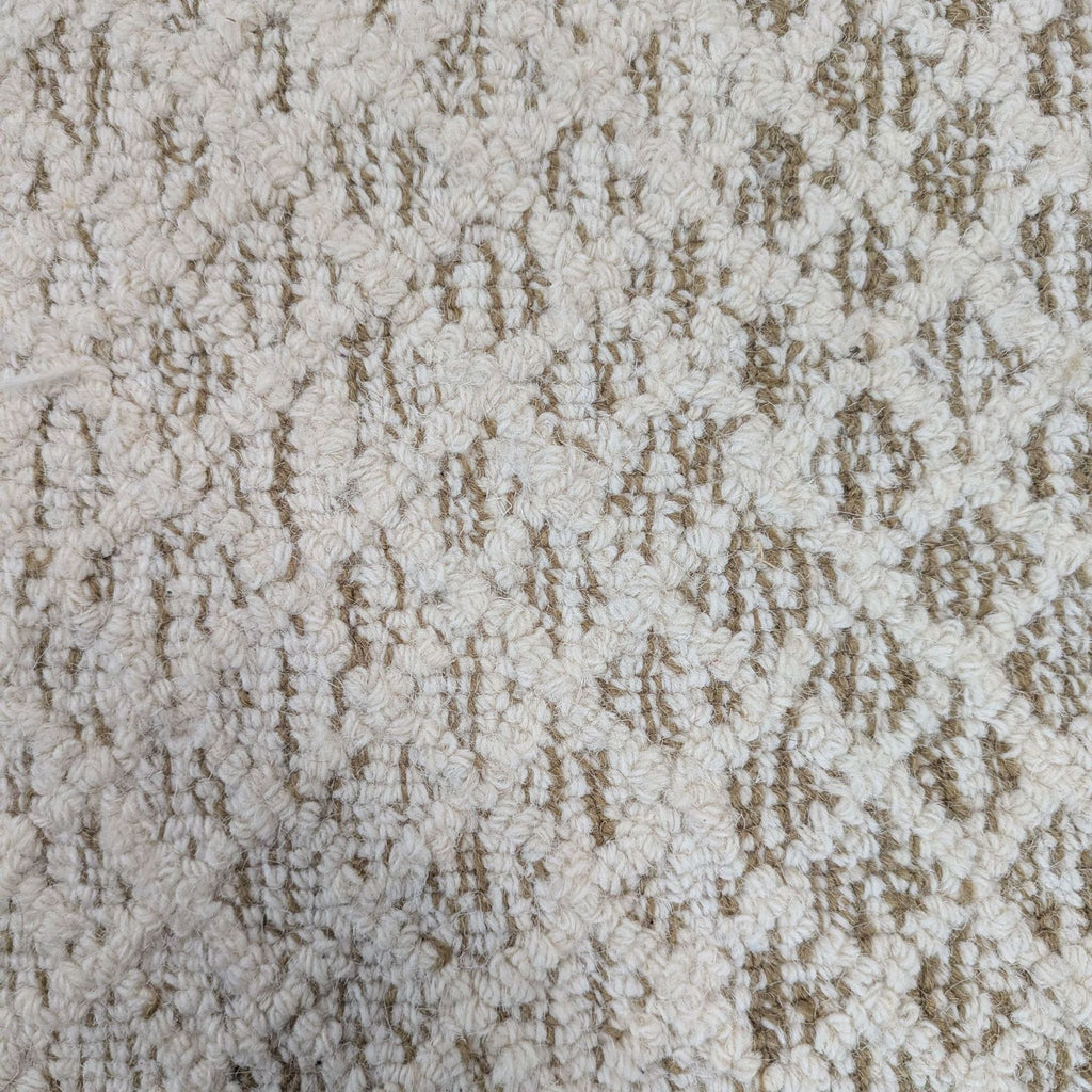 2. Close-up of Safavieh rug showing soft beige and white woven geometric design with textured surface.
