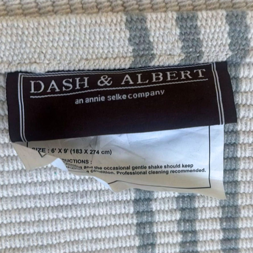 Dash and Albert Ivory & Grey Striped Flat Weave Rug