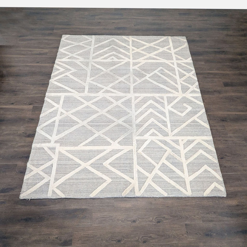 Signature Design by Ashley Modern Geometric Karah 8x10 Area Rug, Gray and Cream - Accepted Offer (44.44% discount)