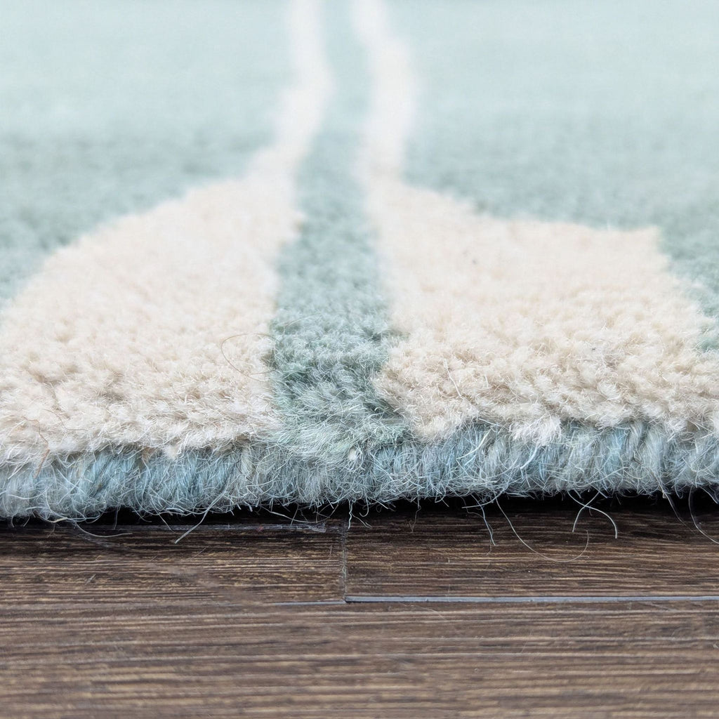 Bashian Chelsea Modern Geometric Blue and Cream 7.6’ x 9.6’ Area Rug