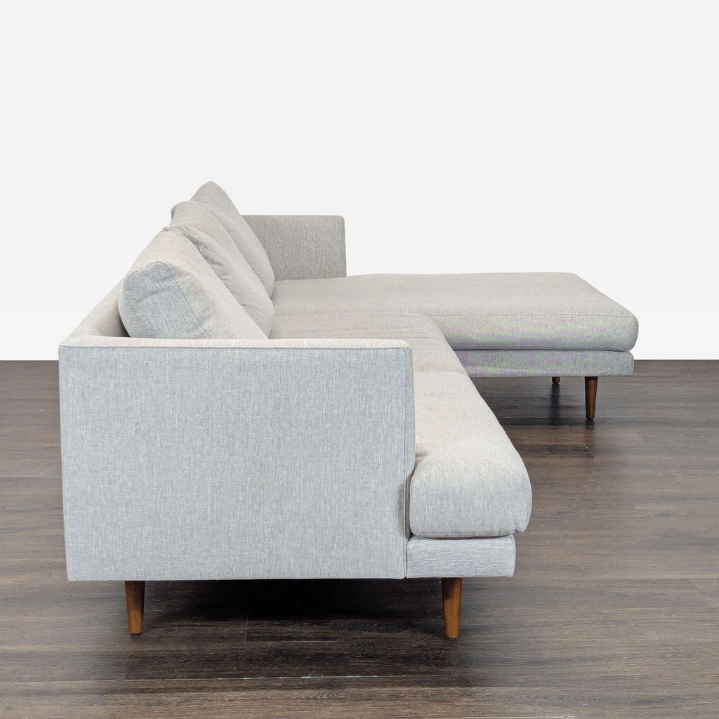 Article Burrard Modern Light Grey Sectional Sofa with Chaise