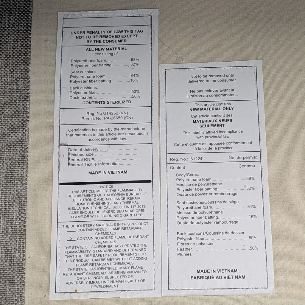 Article Burrard Modern Light Grey Sectional Sofa with Chaise