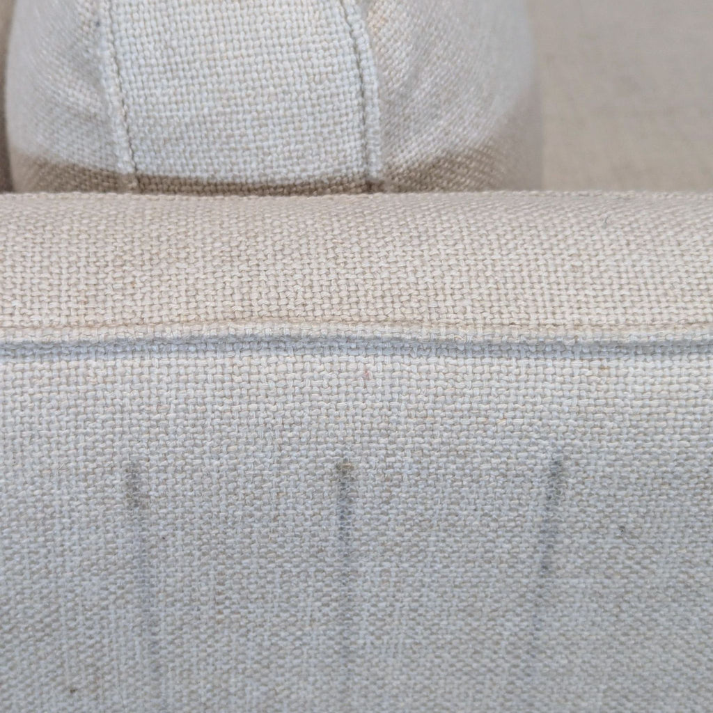 West Elm Monroe Modern Light Beige Chaise Sofa with Bolster Pillow
