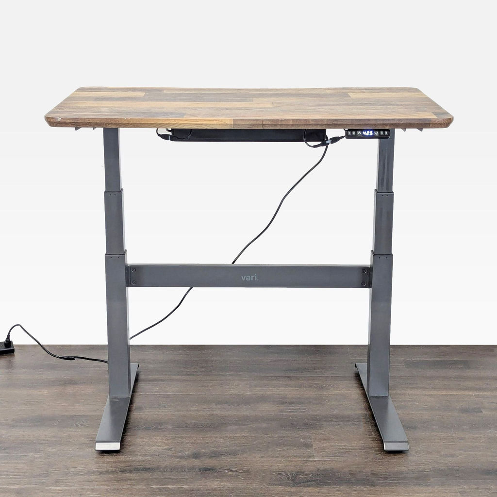 Varidesk Electric Adjustable Standing Desk - Wood Finish