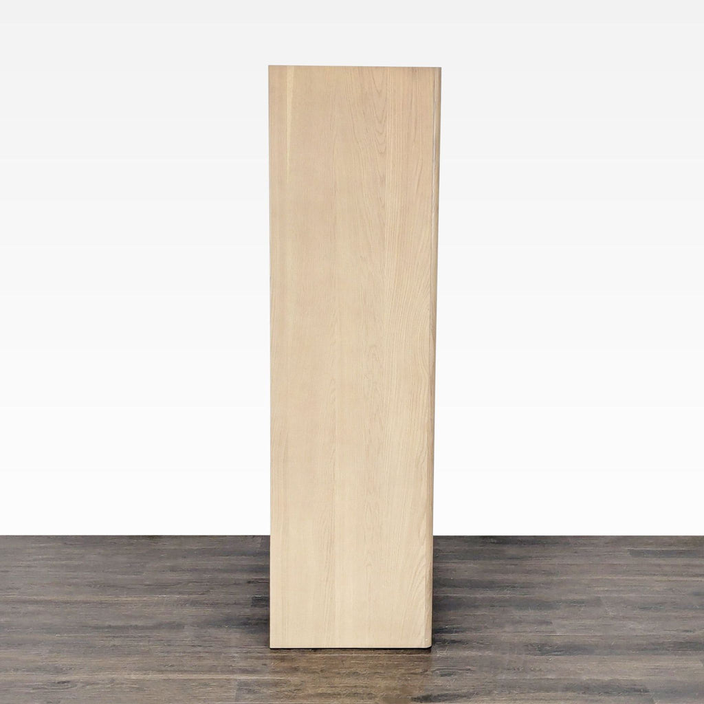 Article Modern Light Wood Bookshelf with Cabinet Storage