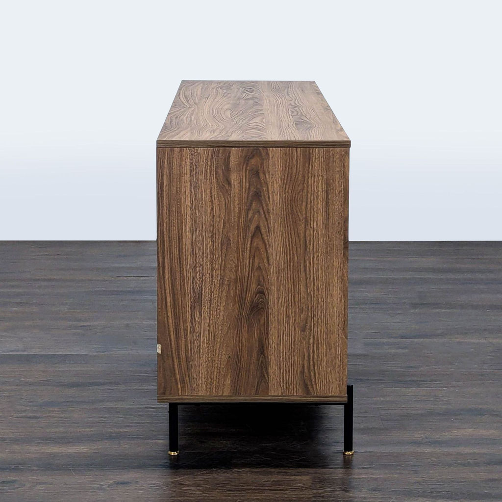 Ikea Rådmansö Modern 6-Drawer Dresser in Walnut Finish with Metal Legs