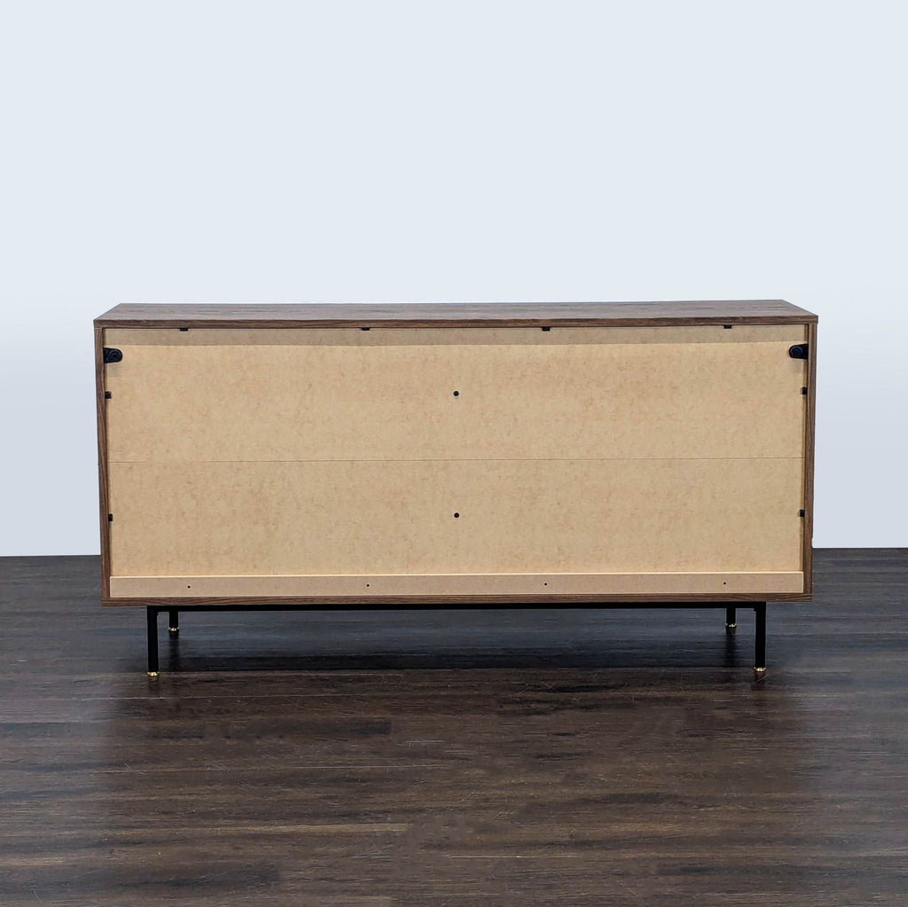 Ikea Rådmansö Modern 6-Drawer Dresser in Walnut Finish with Metal Legs