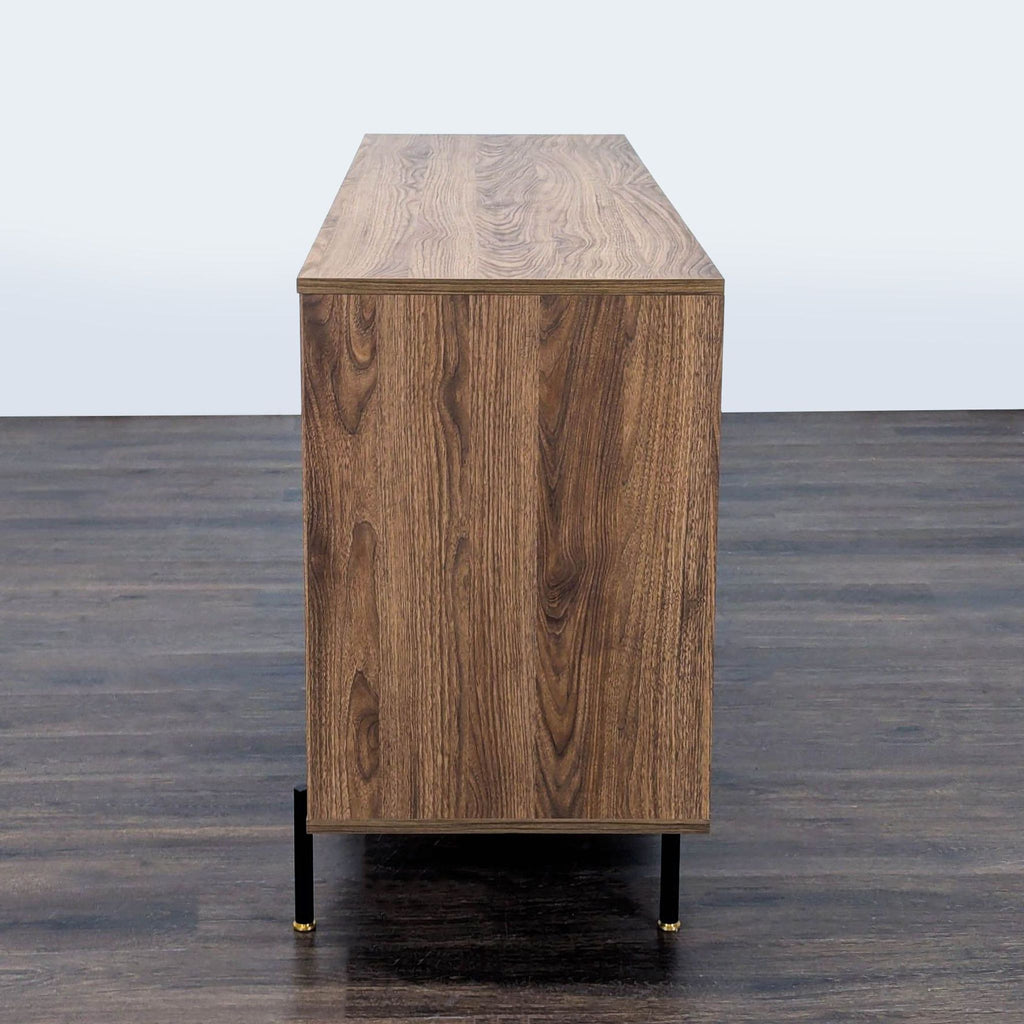 Ikea Rådmansö Modern 6-Drawer Dresser in Walnut Finish with Metal Legs