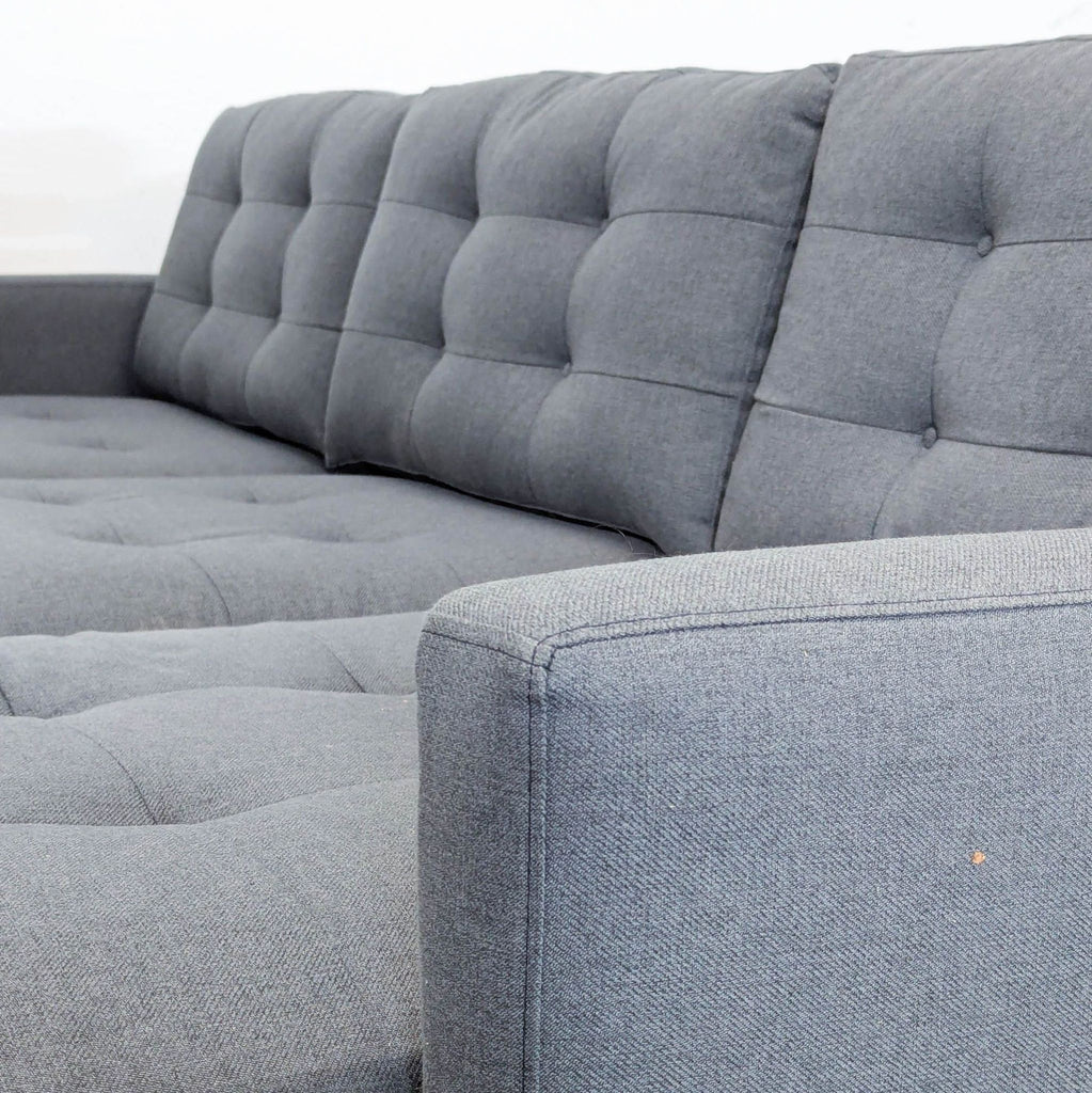 Crate & Barrel Petrie Modern Gray Sectional Sofa with Chaise - Accepted Offer (20.63% discount)