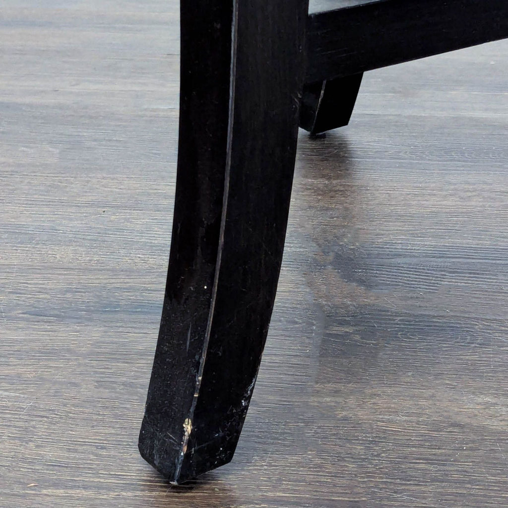 Glass Top Round Dining Table on Wood Base