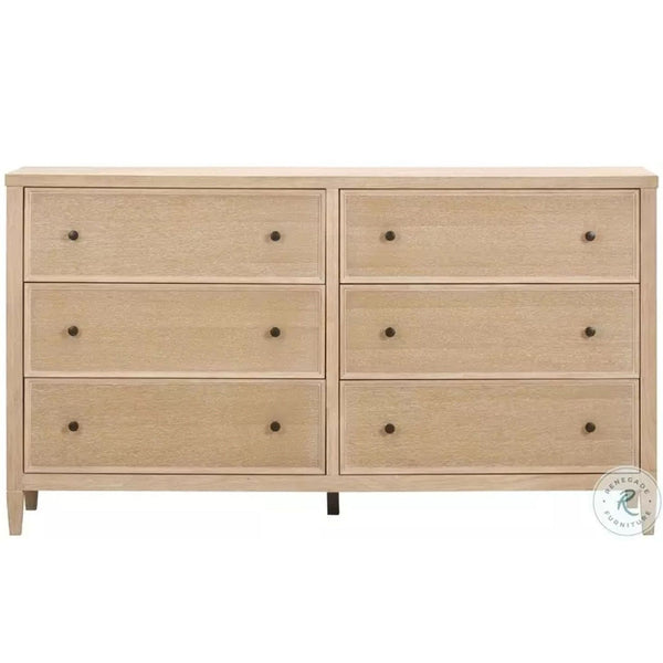 Bristol Park Whitewashed Oak Wood 6-Drawer Dresser - Accepted Offer (23.73% discount)