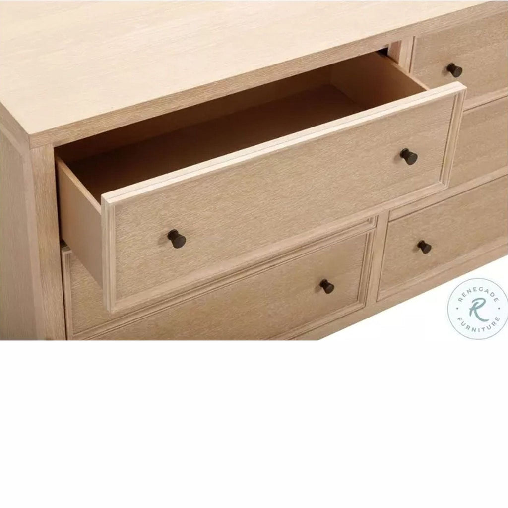 Bristol Park Whitewashed Oak Wood 6-Drawer Dresser - Accepted Offer (23.73% discount)