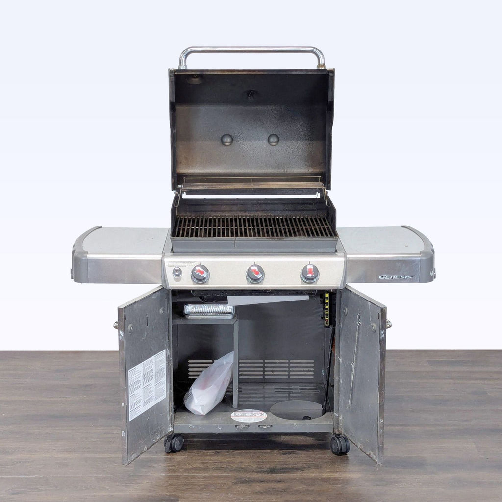 Weber Genesis 3-Burner Gas Grill with Side Tables and Storage