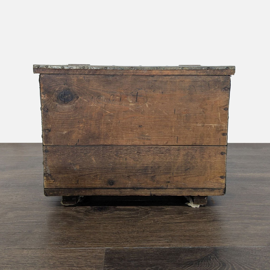 Antique Embossed Metal Firewood/Coal Box