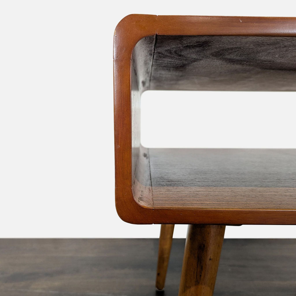 Pair of Mid-Century Open Shelf Nightstands