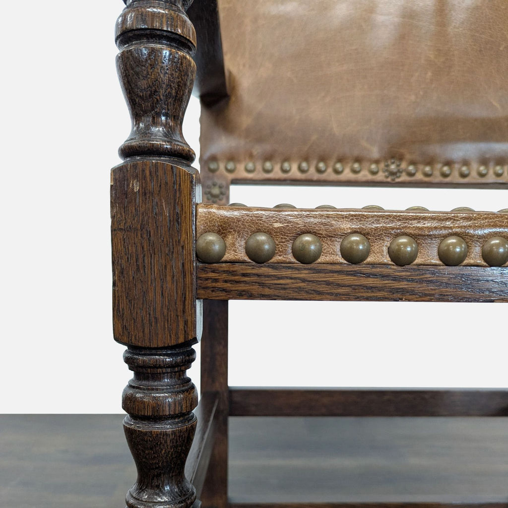 Vintage Leather Dining Armchair