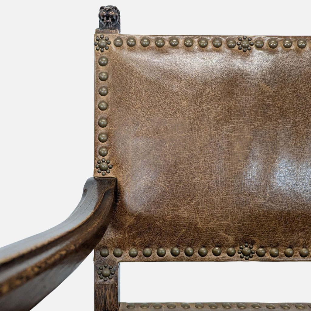 Vintage Leather Dining Armchair