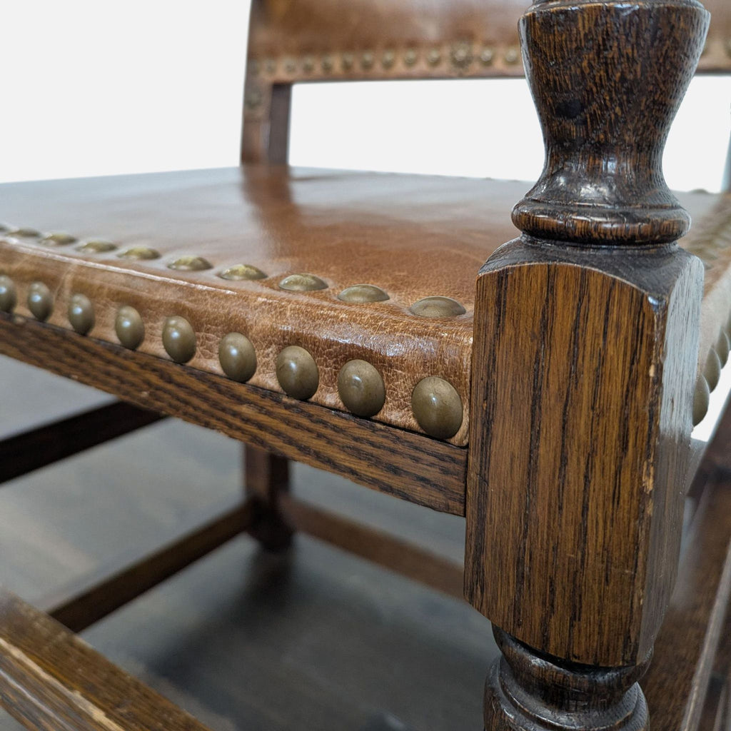 Vintage Leather Dining Armchair