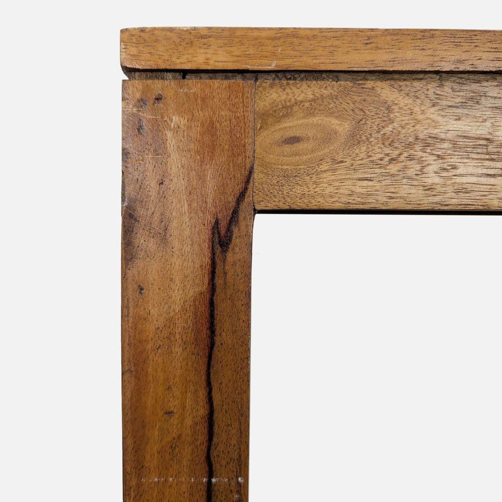 Wood Console Table with Cut-Out Designed Sides