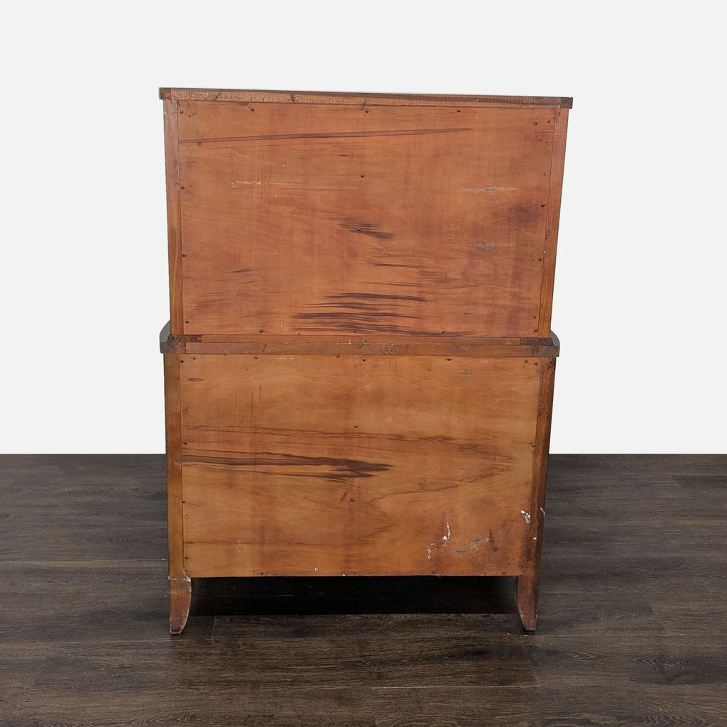 Vintage Serpentine Front Wood Chest of Drawers