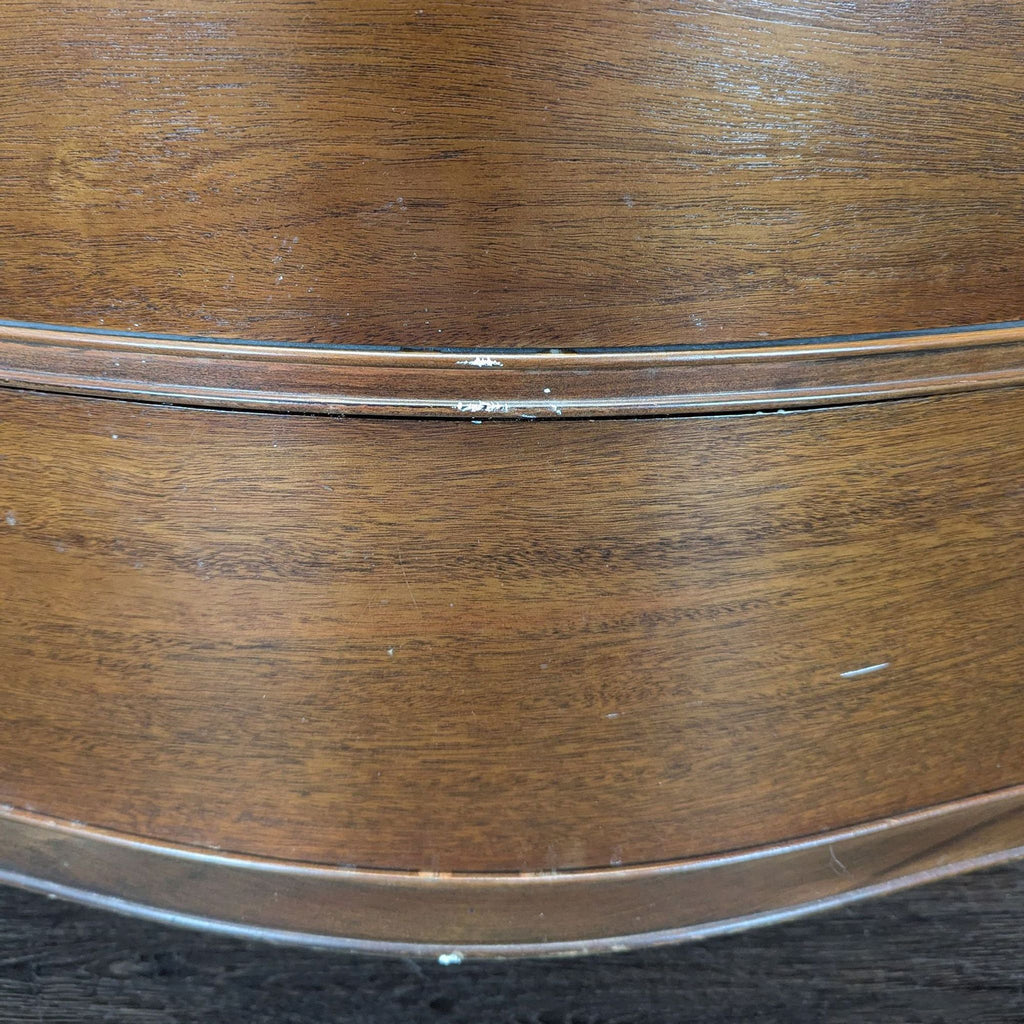 Vintage Serpentine Front Wood Chest of Drawers