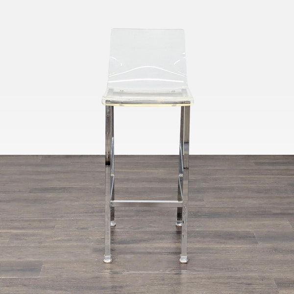 Acrylic and Chrome Bar Stool