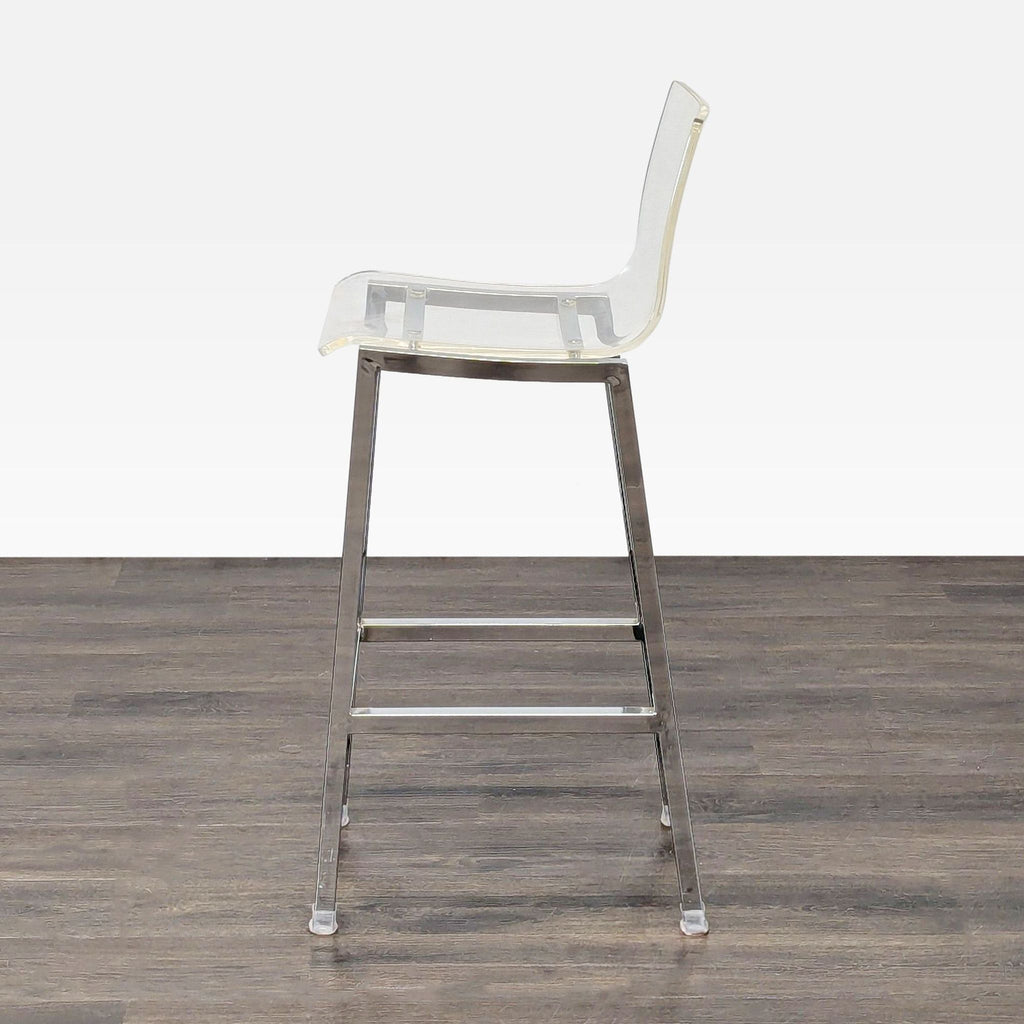 Acrylic and Chrome Bar Stool