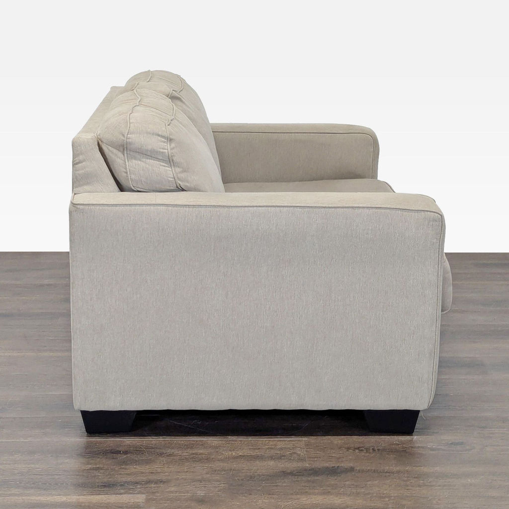 Ashley Furniture Beige Loveseat – Comfortable 2-Seater Sofa