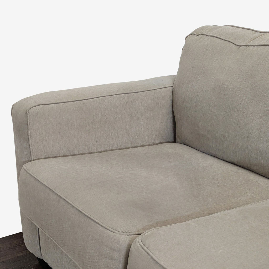 Ashley Furniture Beige Loveseat – Comfortable 2-Seater Sofa