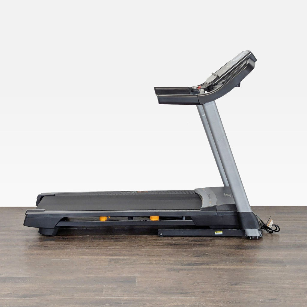 NordicTrack treadmill with wide belt and sturdy frame, designed for comfortable home running or walking workouts.