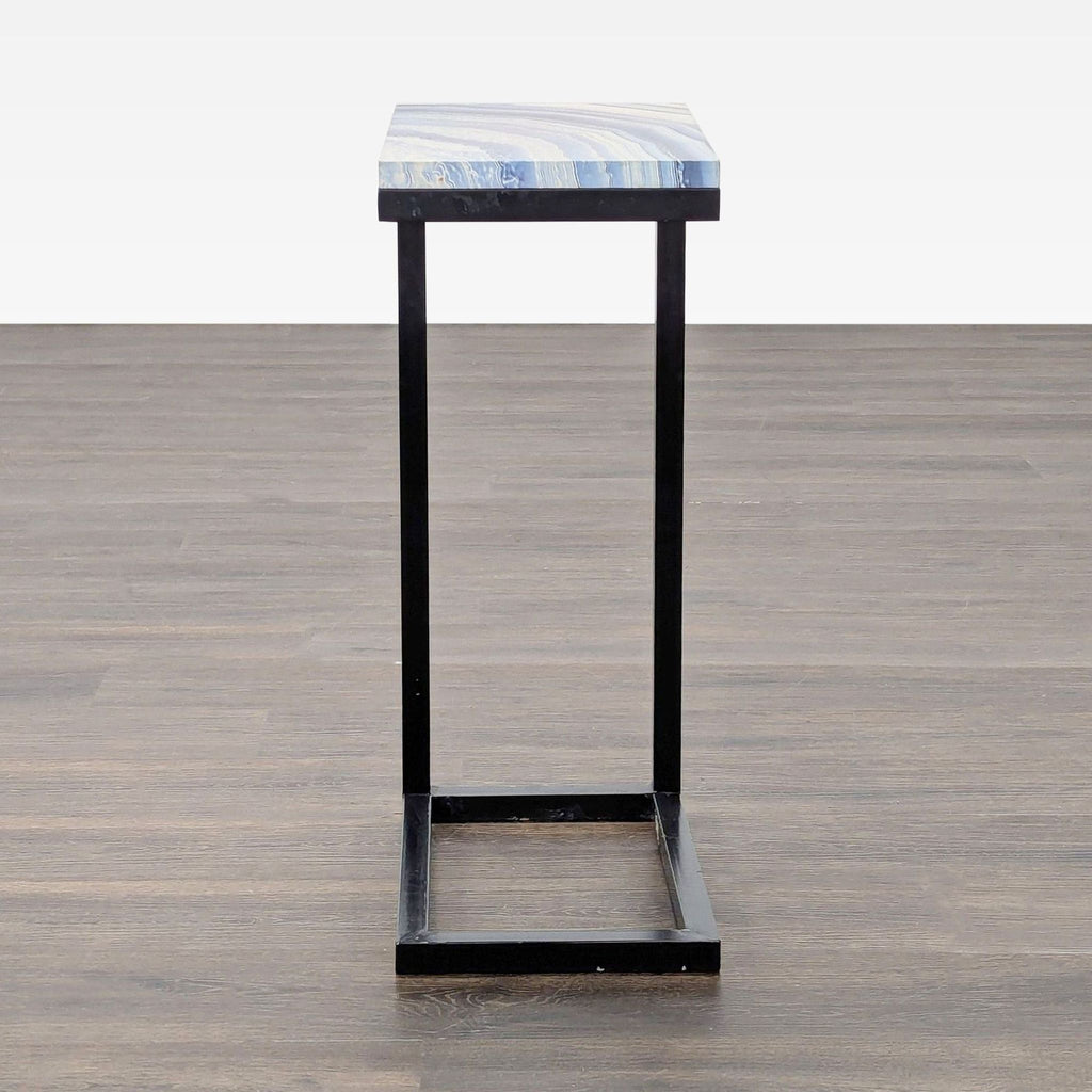 "C" Table with a Faux Stone Top