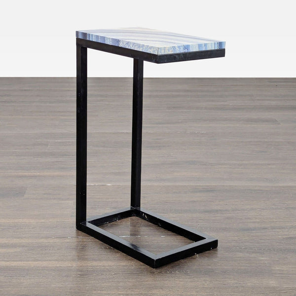 "C" Table with a Faux Stone Top