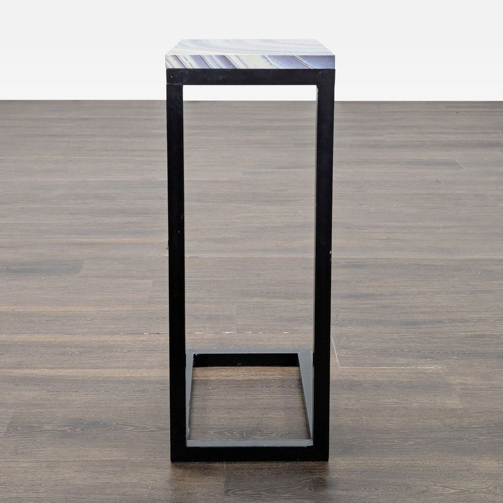 "C" Table with a Faux Stone Top