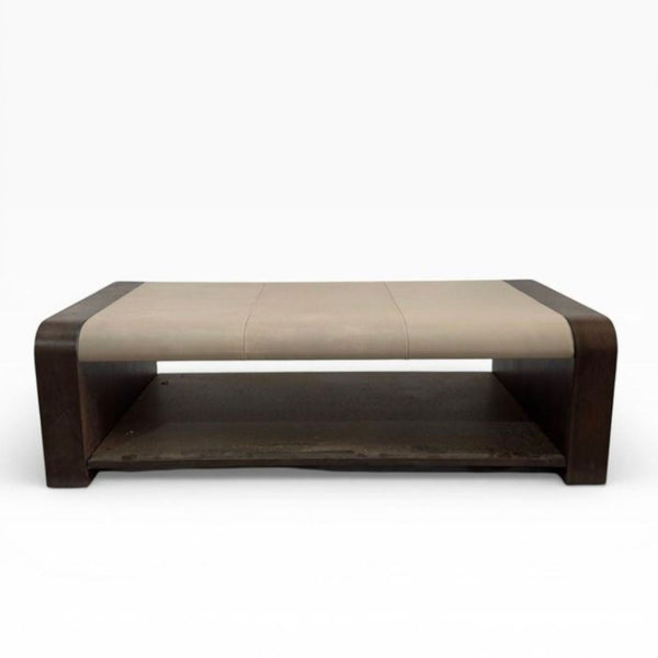 Alder & Tweed Leather Top Coffee Table (new in box)