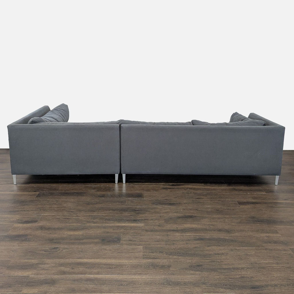 Crate & Barrel Gray Modern Sectional Sofa – Stylish and Spacious Seating