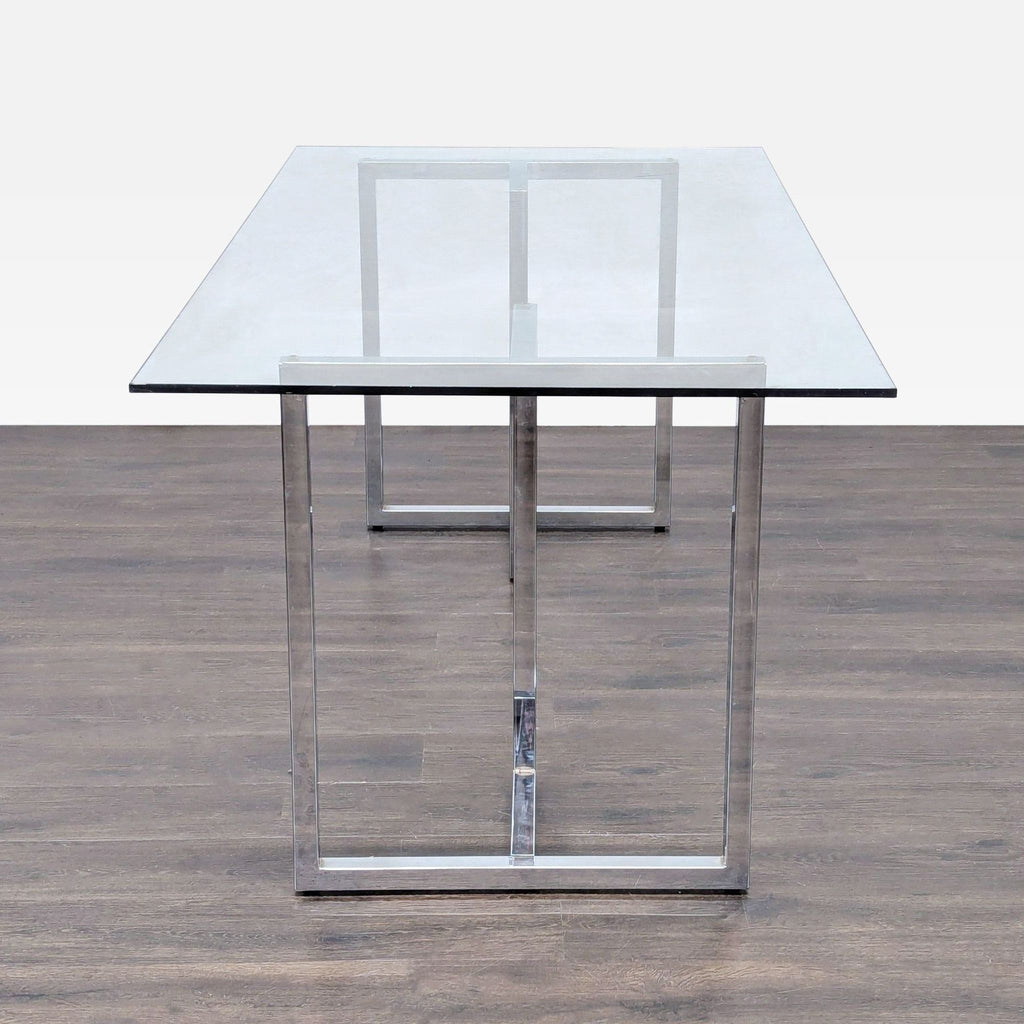 CB2 Silverado Chrome Rectangular Dining Table