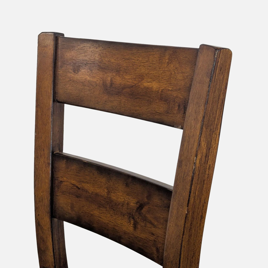Wooden Bar Stool with Faux Leather Seat