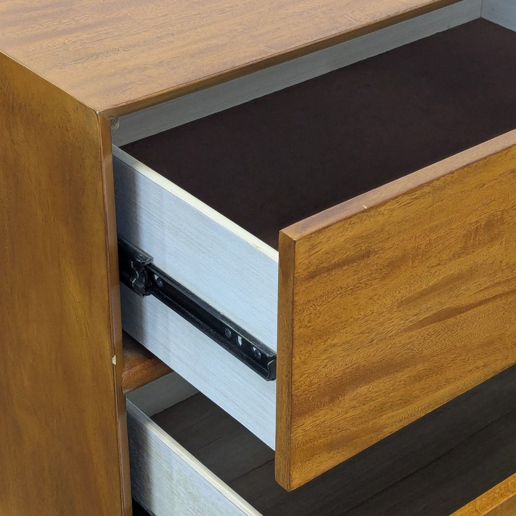 Najarian Furniture Two Drawer Mid-Century Nightstand