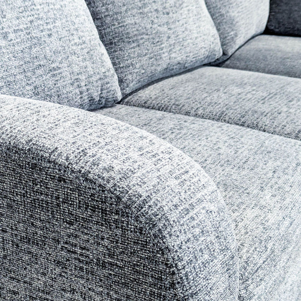 Lifestyle Solutions Edgewood Modern Gray Sectional Sofa with Storage and Built-In Power Outlet