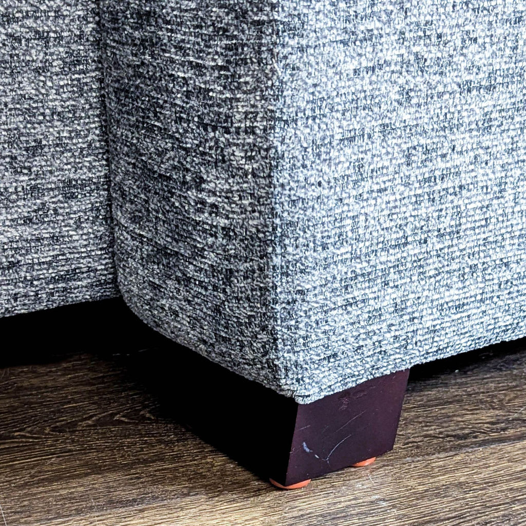 Lifestyle Solutions Edgewood Modern Gray Sectional Sofa with Storage and Built-In Power Outlet